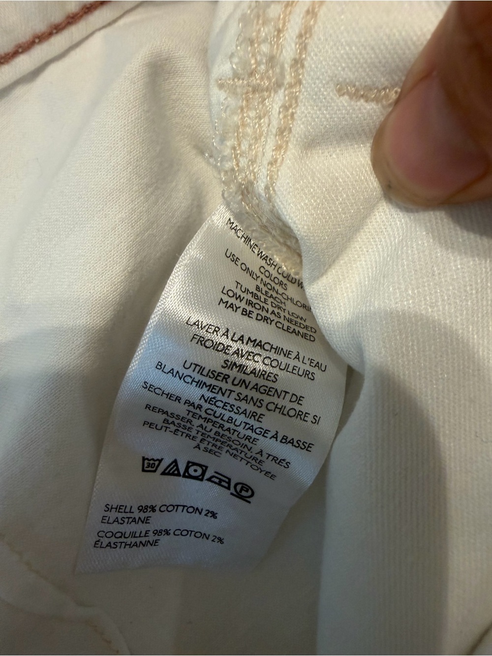Pilcro Puddle Curve Wide Leg Pants Size 28 White - Picture 6 of 7
